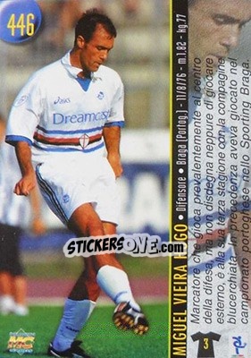 Sticker Vieira Hugo / Doriva - Calcio 1999-2000 Etichetta Nera n. 446 - Mundicromo