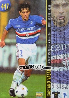 Sticker Vasari / Pesaresi - Calcio 1999-2000 Etichetta Nera n. 447 - Mundicromo