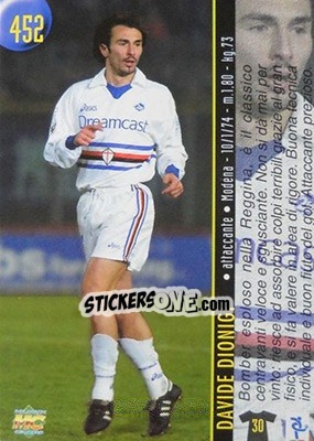 Sticker Sgro / Dionigi - Calcio 1999-2000 Etichetta Nera n. 452 - Mundicromo