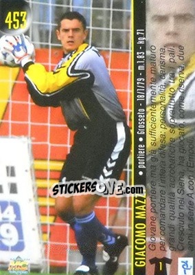Sticker Monza / Mazzi - Calcio 1999-2000 Etichetta Nera n. 453 - Mundicromo