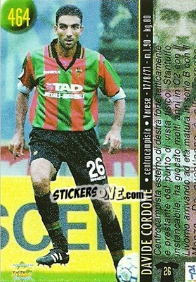 Cromo Cordone / Cavallo - Calcio 1999-2000 Etichetta Nera - Mundicromo