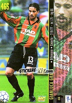 Sticker Miccoli / Grava - Calcio 1999-2000 Etichetta Nera - Mundicromo