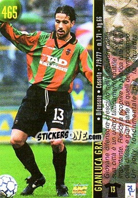 Sticker Miccoli / Grava - Calcio 1999-2000 Etichetta Nera n. 465 - Mundicromo
