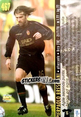 Sticker Bresciani / Borgobello - Calcio 1999-2000 Etichetta Nera - Mundicromo