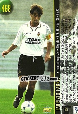 Sticker Fabris / Artico - Calcio 1999-2000 Etichetta Nera n. 468 - Mundicromo