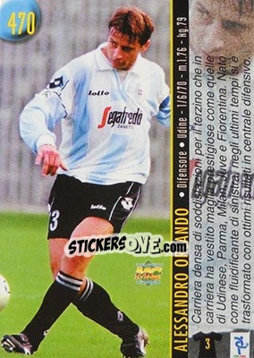 Sticker Pizzi / Orlando - Calcio 1999-2000 Etichetta Nera n. 470 - Mundicromo