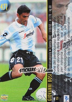 Sticker Ballarin / Bosi - Calcio 1999-2000 Etichetta Nera n. 471 - Mundicromo