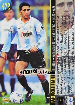 Cromo Longhi / Ziliani - Calcio 1999-2000 Etichetta Nera - Mundicromo