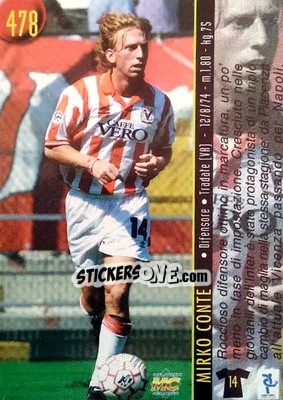 Sticker Conte / M.Schenardi - Calcio 1999-2000 Etichetta Nera n. 478 - Mundicromo