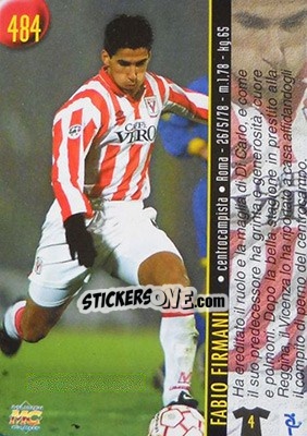 Sticker Firmani / Bucchi - Calcio 1999-2000 Etichetta Nera n. 484 - Mundicromo