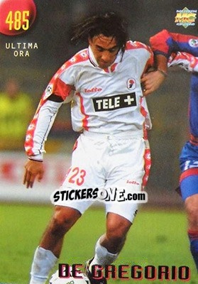 Sticker De Gregorio - Calcio 1999-2000 Etichetta Nera n. 485 - Mundicromo