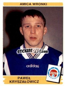 Sticker Paweł Kryszałowicz - Liga Polska 1996-1997 - Panini