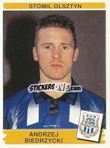 Sticker Andrzej Biedrzycki - Liga Polska 1996-1997 - Panini