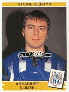 Sticker Arkadiusz Klimek - Liga Polska 1996-1997 - Panini