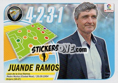 Sticker Entrenador Juande Ramos (28) - Liga Spagnola 2016-2017 n. 28 - Colecciones ESTE