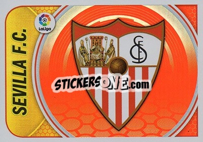 Sticker Escudo Sevilla FC (33) - Liga Spagnola 2016-2017 n. 33 - Colecciones ESTE