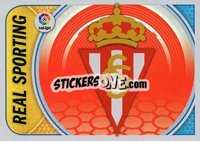 Figurina Escudo Sporting Gijón (35) - Liga Spagnola 2016-2017 - Colecciones ESTE