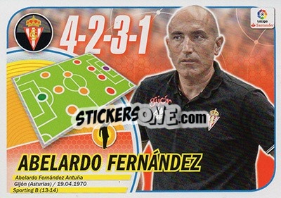 Cromo Entrenador Abelardo Fernández (36) - Liga Spagnola 2016-2017 - Colecciones ESTE