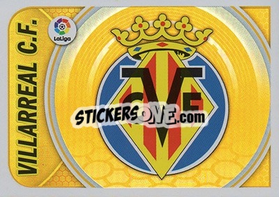 Sticker Escudo Villarreal CF (39) - Liga Spagnola 2016-2017 n. 39 - Colecciones ESTE
