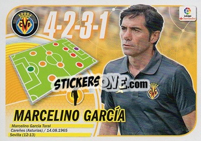 Cromo Entrenador Marcelino García (40) - Liga Spagnola 2016-2017 n. 40 - Colecciones ESTE