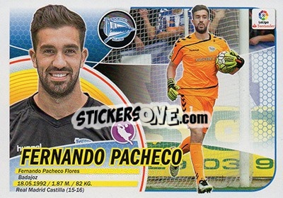 Sticker Fernando Pacheco (1) - Liga Spagnola 2016-2017 n. 41 - Colecciones ESTE