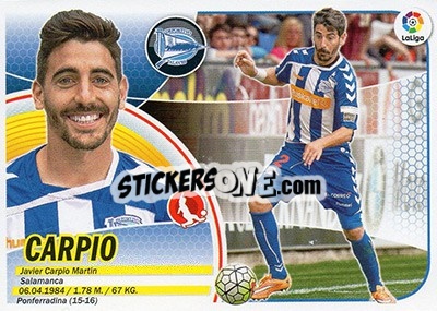 Sticker Carpio (3) - Liga Spagnola 2016-2017 n. 43 - Colecciones ESTE