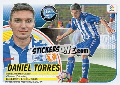 Sticker Daniel Torres (8) - Liga Spagnola 2016-2017 - Colecciones ESTE