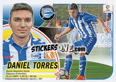 Sticker Daniel Torres (8) - Liga Spagnola 2016-2017 n. 48 - Colecciones ESTE
