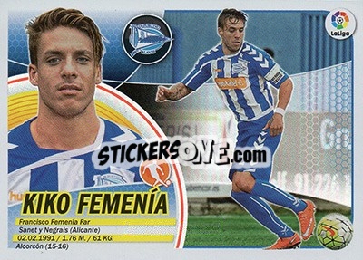 Sticker Kiko Femenía (13) - Liga Spagnola 2016-2017 n. 53 - Colecciones ESTE