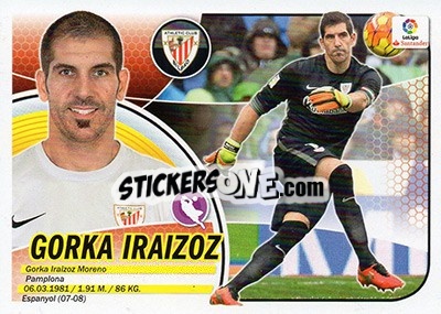 Sticker Gorka Iraizoz (1) - Liga Spagnola 2016-2017 - Colecciones ESTE