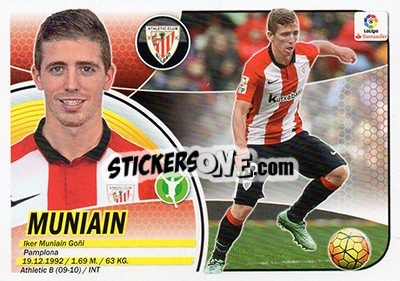 Sticker Muniain (14A) - Liga Spagnola 2016-2017 n. 87 - Colecciones ESTE
