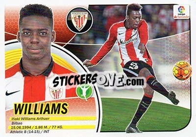 Sticker Williams (15) - Liga Spagnola 2016-2017 n. 89 - Colecciones ESTE