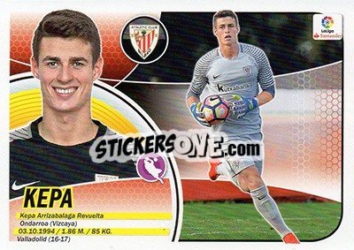 Sticker Kepa (2BIS) - Liga Spagnola 2016-2017 n. 91 - Colecciones ESTE