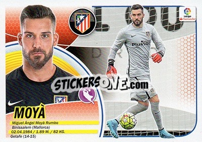 Sticker Moyà (2) - Liga Spagnola 2016-2017 n. 102 - Colecciones ESTE