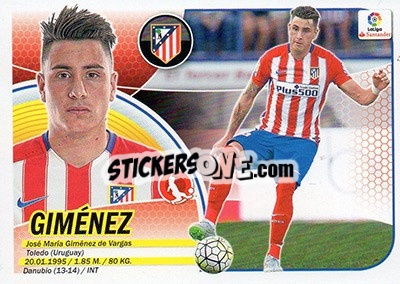 Sticker José Giménez (5) - Liga Spagnola 2016-2017 n. 105 - Colecciones ESTE
