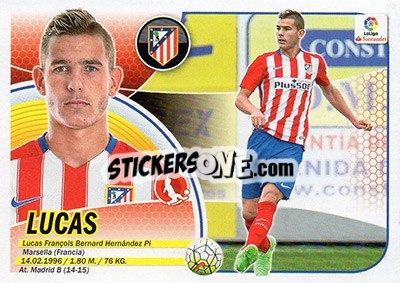 Sticker Lucas Hernández (6B) - Liga Spagnola 2016-2017 n. 107 - Colecciones ESTE