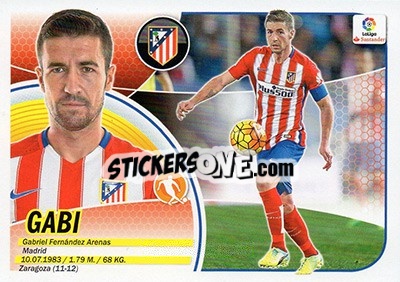 Sticker Gabi (8) - Liga Spagnola 2016-2017 n. 109 - Colecciones ESTE