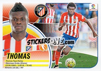 Sticker Thomas Partey (9B) - Liga Spagnola 2016-2017 n. 111 - Colecciones ESTE