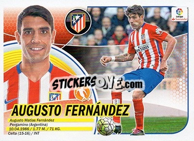 Sticker Augusto Fernández (10) - Liga Spagnola 2016-2017 n. 112 - Colecciones ESTE
