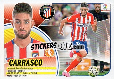 Sticker Carrasco (13) - Liga Spagnola 2016-2017 n. 115 - Colecciones ESTE