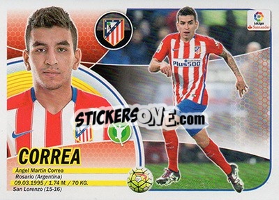 Sticker Angel Correa (14) - Liga Spagnola 2016-2017 n. 116 - Colecciones ESTE