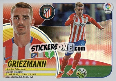 Sticker Griezmann (15) - Liga Spagnola 2016-2017 n. 117 - Colecciones ESTE