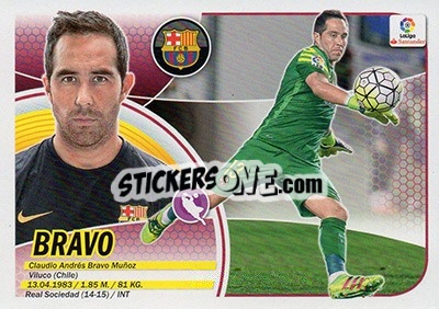 Sticker Claudio Bravo (1) - Liga Spagnola 2016-2017 - Colecciones ESTE