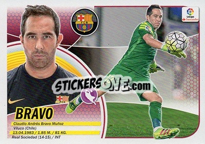 Sticker Claudio Bravo (1) - Liga Spagnola 2016-2017 n. 131 - Colecciones ESTE