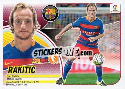 Sticker Rakitic (9) - Liga Spagnola 2016-2017 - Colecciones ESTE