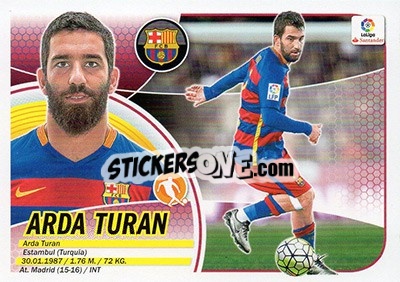 Cromo Arda Turan (11) - Liga Spagnola 2016-2017 - Colecciones ESTE