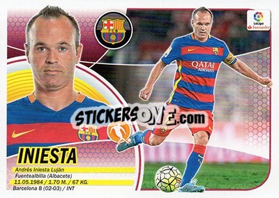 Sticker Iniesta (12) - Liga Spagnola 2016-2017 n. 143 - Colecciones ESTE