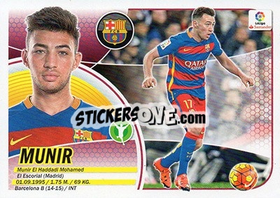 Sticker Munir El Haddadi (13B) - Liga Spagnola 2016-2017 n. 145 - Colecciones ESTE