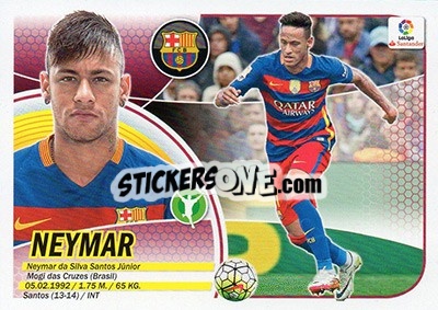 Cromo Neymar (15) - Liga Spagnola 2016-2017 - Colecciones ESTE
