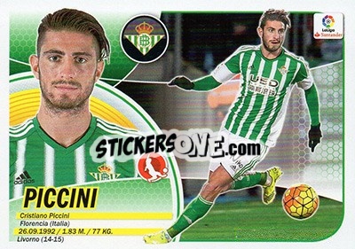 Sticker Piccini (3) - Liga Spagnola 2016-2017 n. 163 - Colecciones ESTE